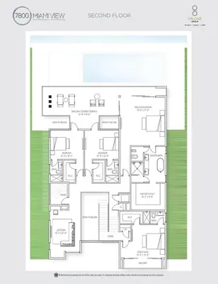 a floor plan of a house at Best Sunset Bayfront - pool jacuzzi pool table in Miami Beach