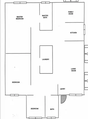a floor plan of a house at Tropical Oasis home w Community Pool great area in Kendall