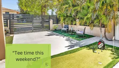 a yard with a sign that says tree time this weekend at Estelo's Place - Modern townhouse with King bed, only 5 min from the Airport! in Miami