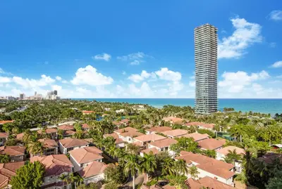 a rendering of the proposed tower planned for the resort at the beach at Family Beach Home w Ocean & Bay Views - Upgraded Corner Unit in Miami Beach