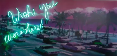 a neon sign that says what way you want in a parking lot at Beachfront-Spacious W Residence in Fort Lauderdale