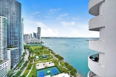 a view of the water from a building at Endless Summer! Incredible Water Views in Miami