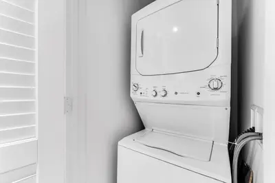 a white washer and dryer in a kitchen at HydeHotel 2BED Lux Condo Ocean View Resort in Hollywood