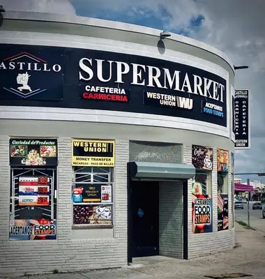 a store with signs on the side of it at Pretty Private Room, near the Airport - Free parking - 02 in Miami