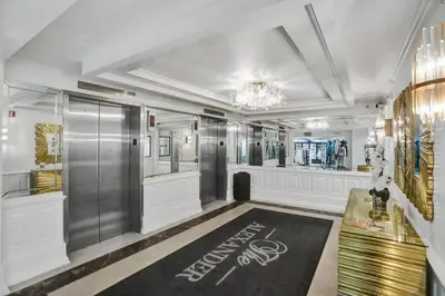 a fashion store with a black rug on the floor at Amazing Ocean View Condo Beach Service 1111 in Miami Beach