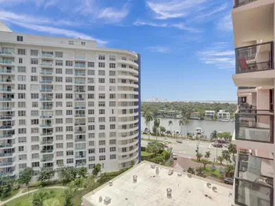 an aerial view of a large building and a street at Perfect Ocean View Condo Beach Service 1109 in Miami Beach