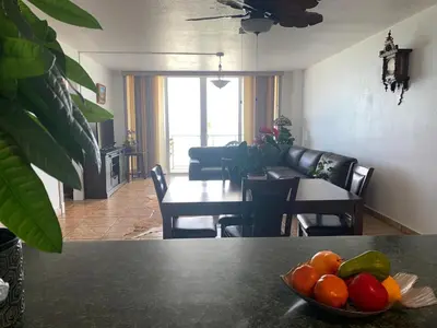 a bowl of fruit on a table in a living room at Pavilion in Miami Beach