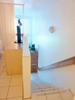 a room with a wall that is covered in cardboard at Castle M4 Beachfront Balcony Loft, FREE Parking, Pool, Tennis, Beach Access in Miami Beach