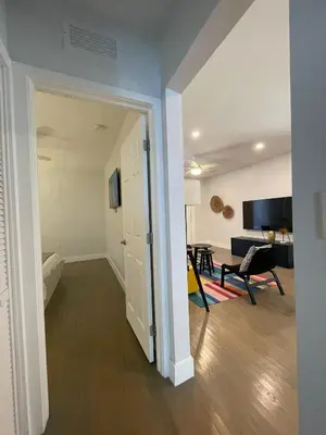 an open hallway with a living room and a dining room at Best location Miami Brickell 3 bedroom Home in Miami