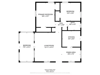 a floor plan of a house at 3BR Boho Style Home w Private yard & Firepit in Miami