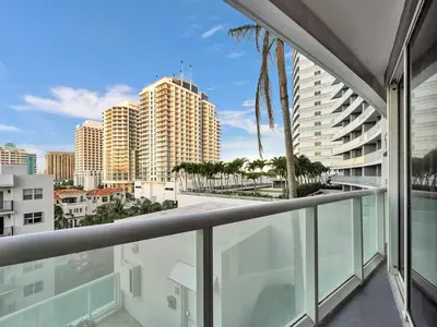 a balcony with a view of the city at WVR Vacation Residences 602 in Fort Lauderdale