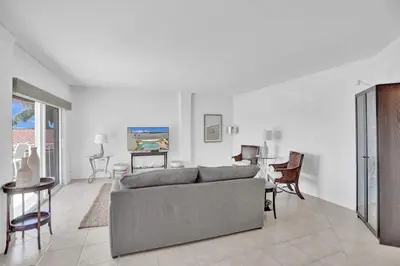 a living room with a couch and a table at Fort Lauderdale Yacht & Beach Club 412 in Fort Lauderdale