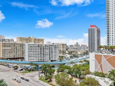 a view of a city with tall buildings at Ocean View 1 bed Sian 11th floor Miami in Hollywood