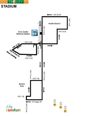 a schematic diagram of a laboratory with aium detector at Little Havana 1BR Apt w Parking in Miami