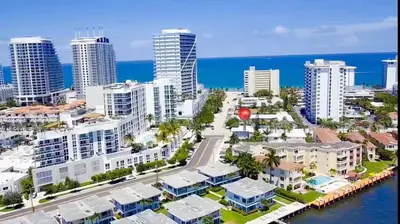 an aerial view of a city with tall buildings at Bayshore Breeze 10 in Fort Lauderdale