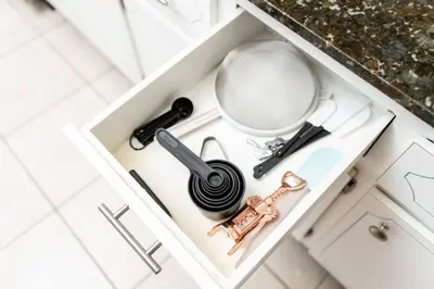 a white drawer with a sink and tools in it at Short Walk to Wilton Drive Apt3 in Fort Lauderdale