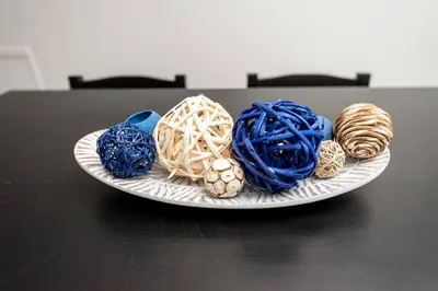 a plate of different colored balls on a table at Just Off Wilton Drive Apt 4 in Fort Lauderdale