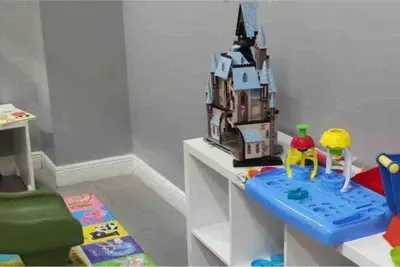 a childs room with a lego house on a table at Club at Brickell Bay Bayview Balcony 1BR Free Parking in Miami