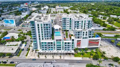 an aerial view of a city with tall buildings at 3900-502GJ DESIGN DISTRICT, CONDO 2 BEDROOMS & 2 BATHROOMS in Miami