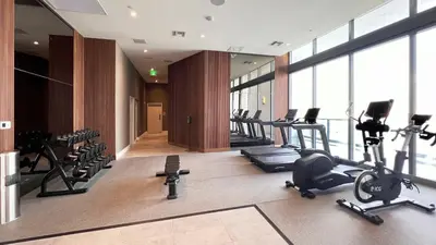 a gym with treadmills and cardio equipment in a building at New 1/1 Apartment in Smart Brickell with Parking in Miami
