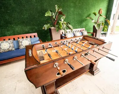 a large wooden foosball at Spacious apartment in Ocean Reserv of 2br - 2bth great price in Sunny Isles Beach