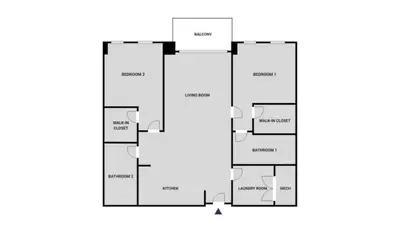 a floor plan of a house at Wynwood 1br w gym pool wd nr shops bars MIA-34 in Miami