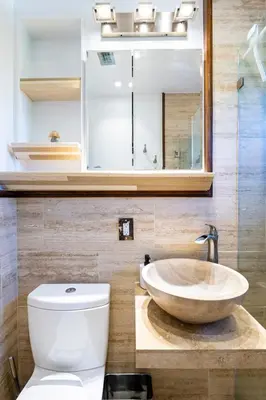 a bathroom with a sink and a toilet at Surfers Cove - Modern 3 2 w Pool near Calle 8 in Miami