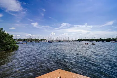 a view of a harbor with boats in the water at Connecting Rooms-Coconut Grove 10th Floor- Parking Included in Miami