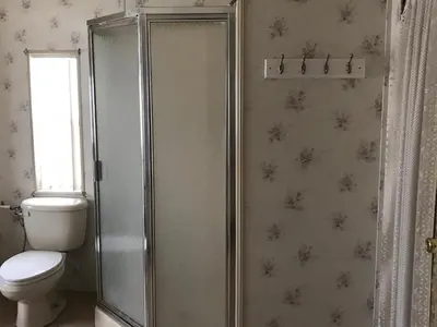 a bathroom with a toilet and a shower at 1233 Apartment 3 Miami in Tamiami