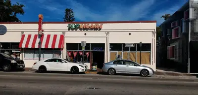 two white cars parked in front of a store at B6 Best Value on Private Bedroom with Private Bathroom in Little Havana, Miami in Miami