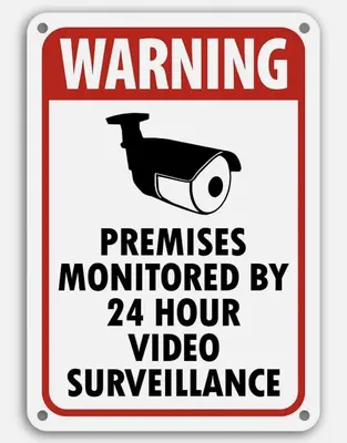 a sign that readswarning premises monitored by hour video surveillance at B6 Best Value on Private Bedroom with Private Bathroom in Little Havana, Miami in Miami