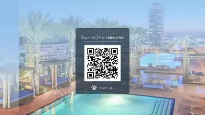 a jigsaw puzzle of a swimming pool in a building at Hollywood Beachfront Apt Amazing View & Amenities in Hollywood