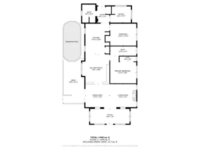 a floor plan of a house at 5 Mins Brickell - Pool & Billiards - Retro Miami in Miami