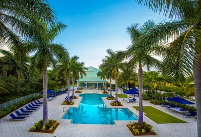 an image of a resort pool with palm trees at Doral Pool 404 by Wave Properties in Miami