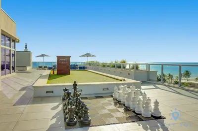 a chess board on the roof of a building at Rooftop Pool Balcony Hollywood Beach Broad walk in Hollywood