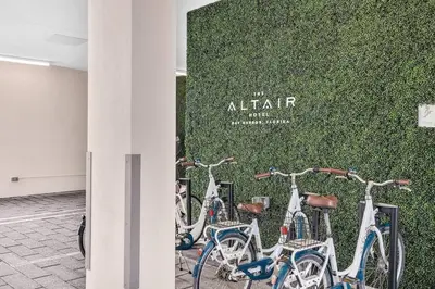 a group of bikes lined up against a wall at Double Queen Room-Hosted by Sweetstay in Miami Beach