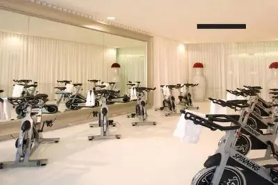 a room with a bunch of exercise bikes in it at Luxurious Stunning Views condo in Miami