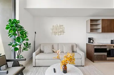 a living room with a couch and a table at 5108Great Penthouse, Bay view, in the heart of MIAMI in Miami