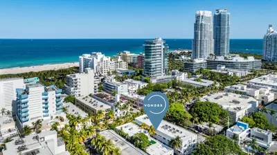 an aerial view of a city with a google sign at Vonder Miami Beach - Unit 2 in Miami Beach