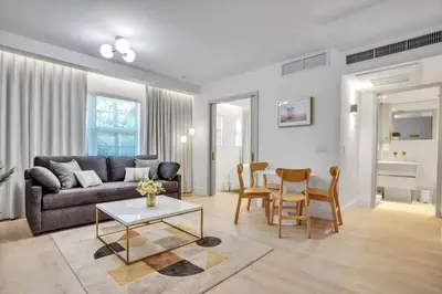 a living room with a couch and a table at Vonder Miami Beach - Unit 4 in Miami Beach