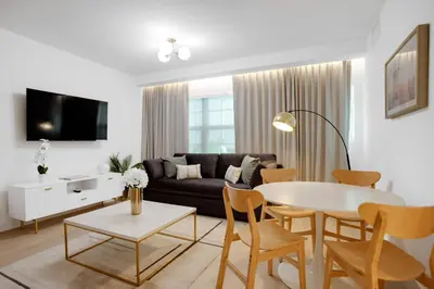 a living room with a couch and a table at Vonder Miami Beach - Unit 6 in Miami Beach