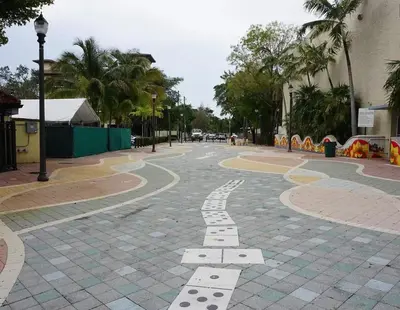 a drawing of a crosswalk on a street at Coco Sol 1 by MyMiamiStay in Miami