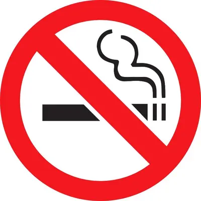 a red no smoking sign on a white background at Coco Sol 3 by MyMiamiStay in Miami