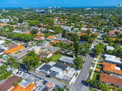 an aerial view of a city with houses at Modern Oasis Unit 2 - Close to Beach, Brickell & Airport in Miami