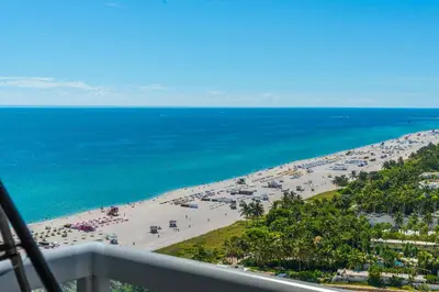 a view of a beach and the ocean at Oceanview Private Condo at The Setai -2604 in Miami Beach