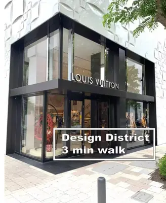 a building with a sign that reads vision district min walk at B11 Design District Studio Short drive 2 beach in Miami