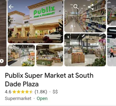 a collage of different pictures of a market at Heated Pool Private Duplex House, BBQ, Parking, WiFi in Cutler Bay