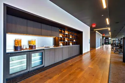 a lobby with a bar in a building at PH 49 Floor Luxury Studio w Free Parking in Miami
