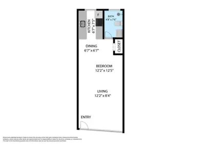 a floor plan of a planned house at Escape 2 Beach, Ocean Dr Deco Apt with 2 Queen beds in Miami Beach