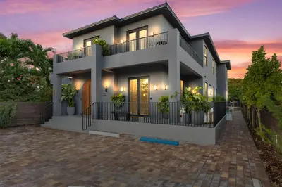 a rendering of a house at sunset at The Rover Miami in Miami